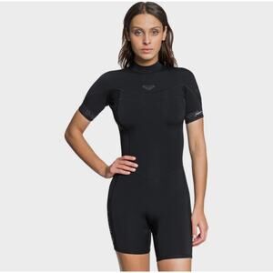 Roxy Women's Syncro 2/2mm Back Zip Spring Shorty Wetsuit Size 14 Beachy Surfing